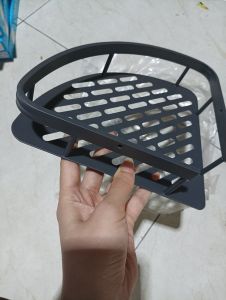 Kệ góc dán tường nhà tắm nhà bếp tiện lợi chất liệu hợp kim nhôm kệ góc nhà tắm đa năng chống gỉ sét