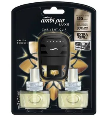 Ambi Pur Luxe Car Vent Clip Air Freshener (2x7.5ML) Pewangi Kereta Ambi Pur (2x7.5ML)