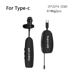 Wireless Lavalier Microphone Portable Audio Video Mini Mic for Phone Teaches Speaker Live Broadcast Phone Microphone