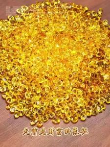 【Ship in 24H】全城最低价100pieces金黄水晶元宝摆件聚宝盆元宝配件水晶碎石居家装饰品琉璃开业礼品