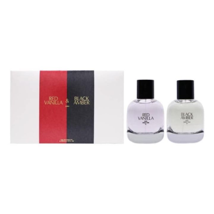 SET NƯỚC HOA NỮ ZARA BLACK AMBER, RED VANILA FULLBOX 90ML/CHAI