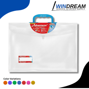 Adventurer plastic expanding envelope LONG with handle all colors