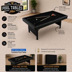 6FT Foldable Pool Table | Portable Billiard Table | Indoor Home Pool Table | Complete Accessories Included | Ready Stock Singapore