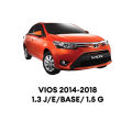 Toyota Vios 2014 to 2018 Superman Combo Set Garnish Cover Matte black / Chrome ( Car Accessories ). 