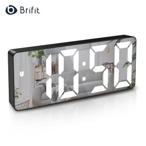 Brifit Đồng hồ kỹ thuật số LED Đồng hồ báo thức Điều khiển bằng giọng nói Đồng hồ để bàn USB Định dạng 12 / 24H Chức năng báo lại 3 Độ sáng có thể điều chỉnh 3 Chế độ báo thức cho Văn phòng phòng ngủ tại nhà
