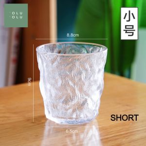 Japanese Glacier Glass Household Water Glass Ins Style Beer Glass Juice Coffee Tea Cup Kaca Jus