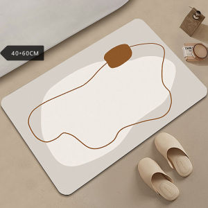 LuckyLife พรมปูพื้น พรมขนาด40*60ซม. ดูดซับน้ำได้ดี แบบแห้งเร็ว สไตล์ญี่ปุ่น สําหรับห้องน้ำ