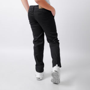 Celana Panjang Anak Laki Laki Chinos Usia 6 Tahun Slim Fit Black