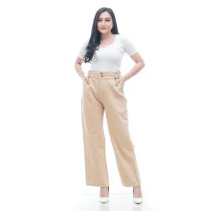 Highwaist Kulot Karet Kancing Jeans Jumbo Premium Big Size 27-42