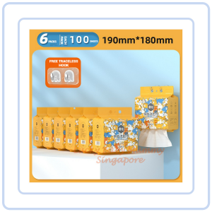 【Pure Care】 ManHua Hanging Facial Towel 100PCS / 75G High Density Thick Face Cloth / Soft Skin-Friendly Wipes