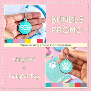 LinkySOS TRIO- NFC & QR Code Necklace for Kids Elderly Senior PWD Fashion Smart ID Tag In Case of Emergency Waterproof