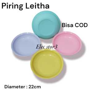 Piring Makan Saji Leitha biggy Dinner Plate Piring Bulat Serbaguna Tempat Kue Roti Snack BPA Free Bahan Plastik murah meriah elecstor3