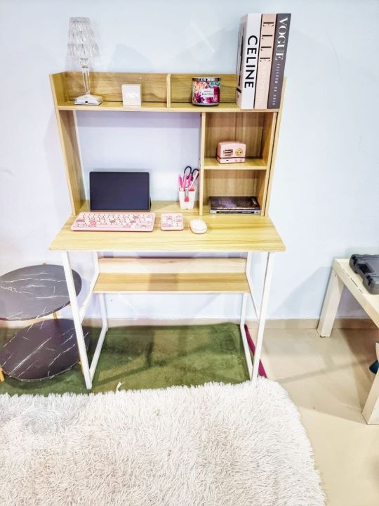 🇸🇬Scandinavian Study Table with Book shelf ALEXEY / Book Rack / Study ...