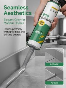 560ML Construction Super structural Neutral Silicone Sealant Stone Curtain Wall Woodworking Tile Adhesive Silicon Sealant Fill the Gap Strong Adhesive Multipurpose Adhesive / waterproof / Mildewproof / Non-cracking Caulking sealant