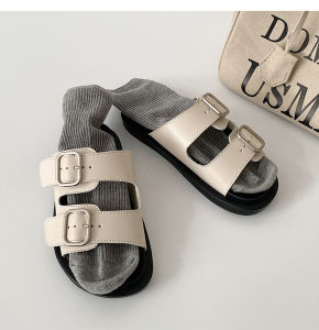 Free Shipping Black Soft-Soled Non-Slip Sandals For Women New Summer Style Suitable For Outdoor Wear Thick-Soled Beach Sandals