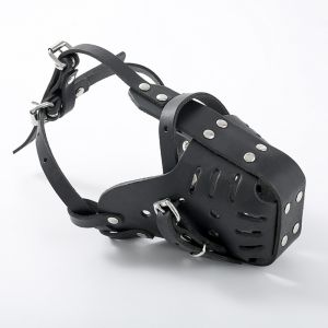 CANICECA Adjustable Design Dog Muzzle Leather Soft Pet Dog Basket Muzzles Portable Secure Strap Dog Defense s Biting Prevention