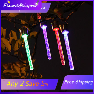 Solar led outdoor light muticolor lights Waterproof small chandelier For garden road tree decoration solar light Use solar power 600 mAh battery 5W