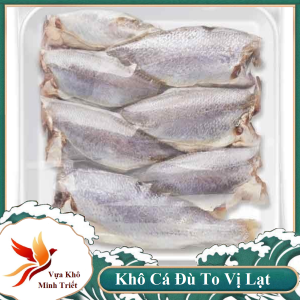 Khô Cá Đù Lớn (Size 12 - 14 con/kg)-  Khô cá đù to ướp vị mặn vừa ăn dễ chế biến.- Vựa Khô Minh Triết( 500g 200gr)