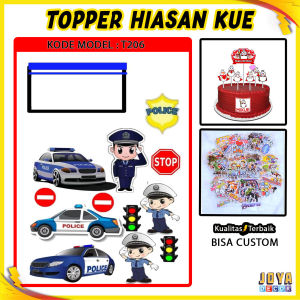 TOPPER KUE KARAKTER POLICE TOPPER CAKE POLICE TOPER HAPPY BIRTHDAY HIASAN KUE KARAKTER TT206