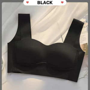 [COD] Summer Seamless Push Up Bra Women Comfort Wide Shoulder Straps Latex Bra Non-wired Lingerie