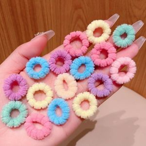 50Pcs Korean Version of Dopamine Candy Color High Elasticity Not Hurt Hair Thumb Hair Ring
