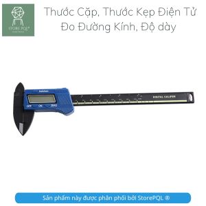 [Tặng Pin] Thước Cặp Kỹ Thuật Số Điện Tử 150mm  Sợi Carbon Thước Kẹp Du Xích Có Đồng Hồ Micrô Mét Thước Đo Nhựa Công Cụ Đo Thước Đo Kỹ Thuật Số
