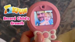 TEKFUN Kids Camera Toy for Girls - Birthday Gifts with Magic Wand Design - Digital Video Camera for Kids with 32GB SD Card - Easter Basket Essentials for Little Girl 2 3 4 5 6 Year Olds (Pink)