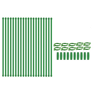 Extendable Plastic Stakes For Potted Orchids Flexible Gardening Support Rods With Regulable Clips Secure Grip