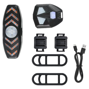 Detachable Bike Tail Light Remote Control Bicycles Rear Light Rechargeable Lamp for Easy Installation and Use