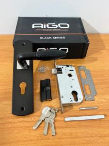 HANDLE PINTU RUMAH 1SET/GAGANG PINTU BAGUS PREMIUM/DOOR LOOK MEDIUM BLACK SERIES