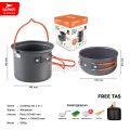 SPEEDS Alat Masak Set Mini Camping Cooking Set 2-3 Orang Nesting Stove Panci Teko Cookware Portable Tas Pantai Outdoor Ringan 003-201. 