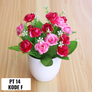 MPPT12PT13PT14 Pot Tanaman Hias Bunga Hias Plastik Ornamen Pot Bonsai Artificial Flower Decoration