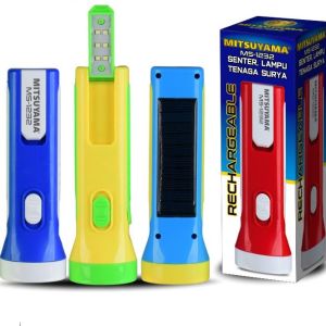 Senter Led Lampu Tenaga Surya MS-1232 Senter Tangan Led Solar Flashlight Rechargeable