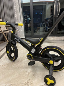 Xe đạp 3 bánh gấp gọn LECOCO Ý có xích trợ lực xe chòi chân kiêm thăng bằng 4in1 cho trẻ 2-5 tuổi kèm tay đẩy sau
