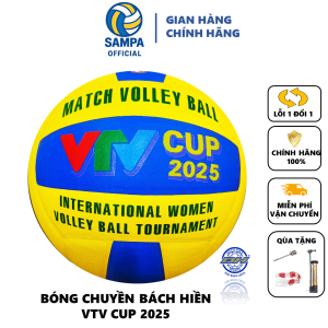 Bóng Chuyền Dán VTV CÚP 2024 Bách Hiền Da PU Tiêu Chuẩn Thi Đấu