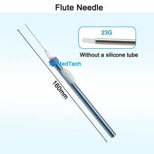 GREATLH Ophthalmic Titanium Eye Flute Needle Backflush Handle Eye Handle Backflush 23G/25G Ophthalmic Instrument
