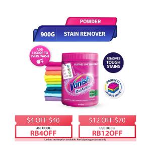 Vanish Stain Remover Pink Oxi Action Detergent Powder 900G