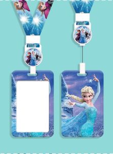 [SG] Frozen Ezlink Card Lanyard Holder Retractable Lanyard Elsa Anna Pass Holder Student ID Tag Card Holder with stretchable lanyard