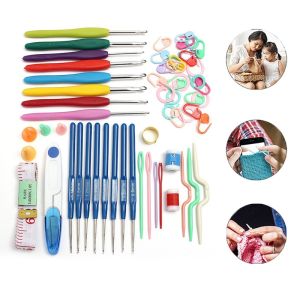 16 Sizes Crochet Hooks Needles Stitches Knitting Craft Case Crochet Set Crochet Sweater Needle Cover