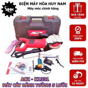 Máy cắt rãnh tường đi ống nước ACZ K1331 5 lưỡi công suất lớn 2700W đầy đủ phụ kiện bảo hành 12 tháng
