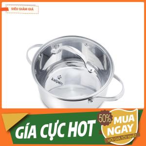 Nồi inox 304 cao cấp 5 đáy Kalpen Lermat size 18cm bảo hành 10 năm