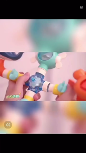 Ocean Themed Rotating Bath Toy For Toddler With Easy To Assembly Water Pipe For Baby Fun Bath Time Fine Motor Skill Toy