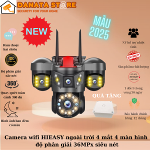 (Lỗi 1 đổi 1) Camera WIFI HiEasy 46MP Chất Lượng Cao Bắt Sóng Wifi Xoay 360 Độ Chống Nước