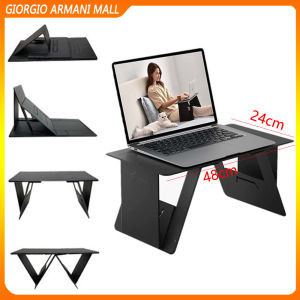 [GIORGIO ARMANI MALL]ที่วางโน๊ตบุ๊ค ขาตั้งแล็ปท็อป พลาสติก พับได้ แบบพกพา ขาตั้งโน๊ตบุ๊ค โต๊ะบางเฉียบ โต๊ะคอมพิวเตอร์ แบบพับได้ แบบพกพา ปรับได้ สําหรับโซฟา
