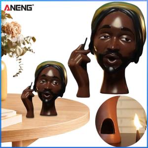 【ANENG】Headscents Incense Holder Black Woman Design Perfect for Home Decor and Aromatherapy Gifts