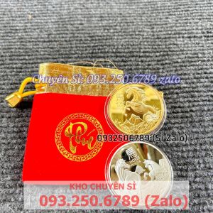 Cặp Đồng Tiền Xu Úc Hình Con Ngựa Mạ Vàng Bạc Quà Tặng Tết Bính Ngọ 2026