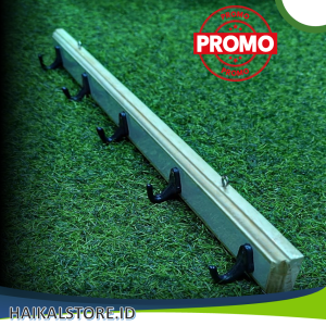 PROMO TERMURAH Kapstok Hanger Gantungan Baju Kayu 6 Cantolan