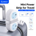 ORICO Portable Travel Power Strip Mini Socket with 2 USB Ports with 122cm Small Extension Cord【UK Plug】（AP3-2A2U1C-UK）. 