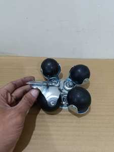 Set Roda Hand Truck Xander Abu-abu 2 Inch 50 mm - 4 pcs untuk Troli dan Gerobak