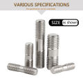 M3 M4 M5 M6 M8 M10 Stainless Steel Double End Thread Rod Dual Head Screws Double-Threaded Bar Stud Bolts Length 20mm-70mm Millimeters. 